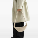 Tan bag, side view