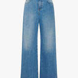 Blue pants, front view