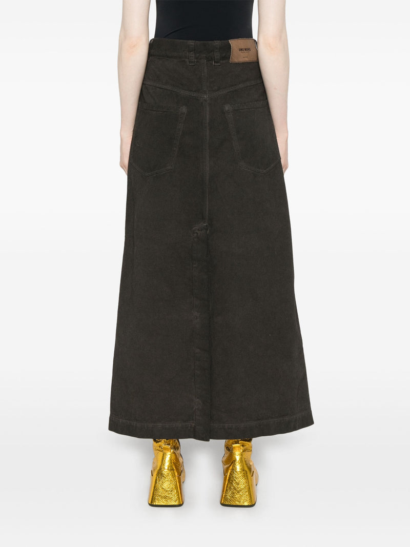 UMA WANG - Women Dyed Cotton Jane Skirt