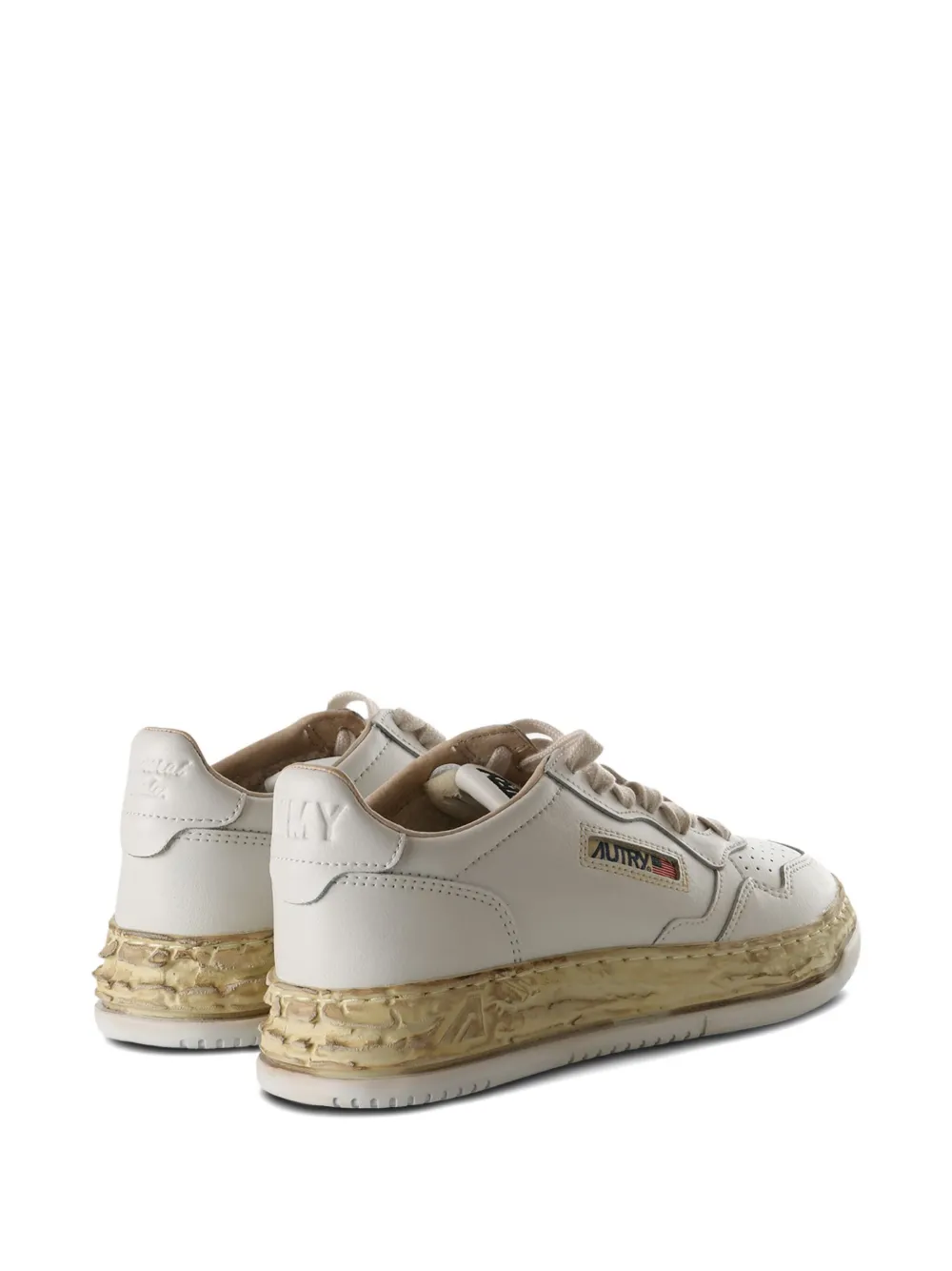 White shoes, back view