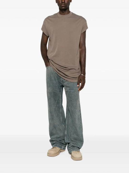 Blue pants, full body view