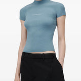 Blue t-shirt, front view
