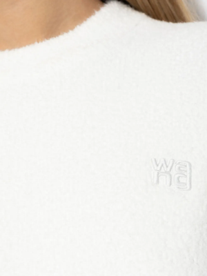 T BY ALEXANDER WANG - Women Embroidered Logo Relaxed Crewneck Pullover