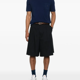 Blue shirt, full body view