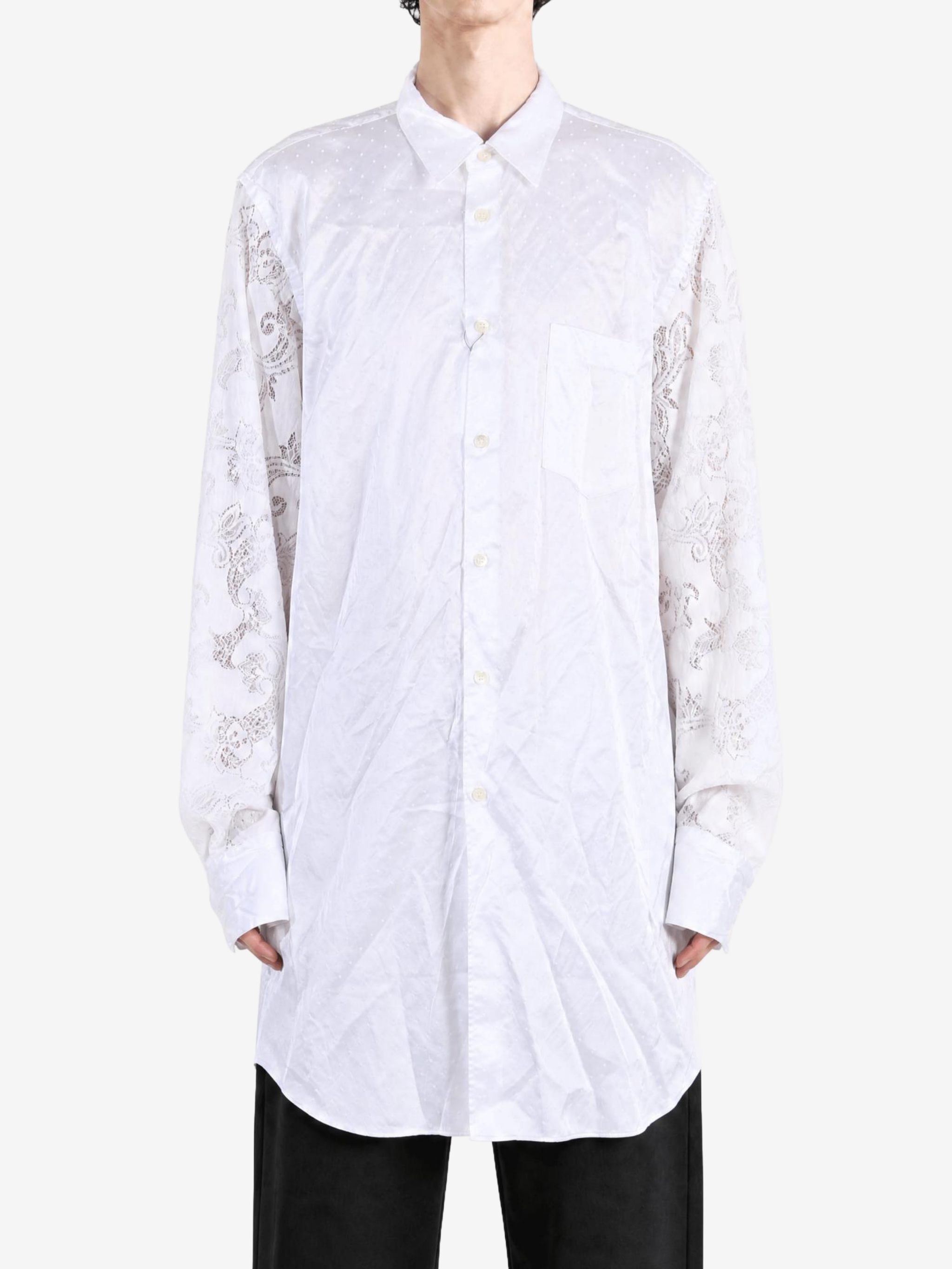 White shirt, full body view