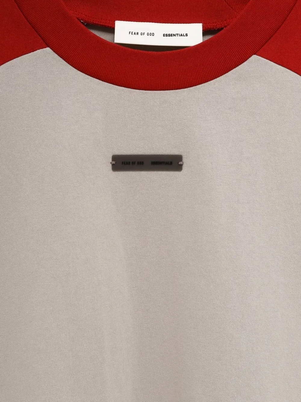 Close up of red t-shirt,showing texture of the cotton fabric