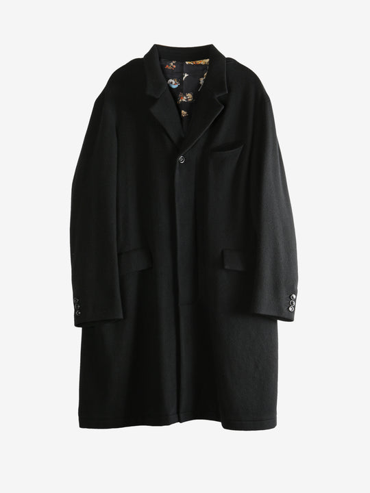 Black coat, front view