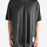 Black t-shirt worn by a person, showing the t-shirt fit