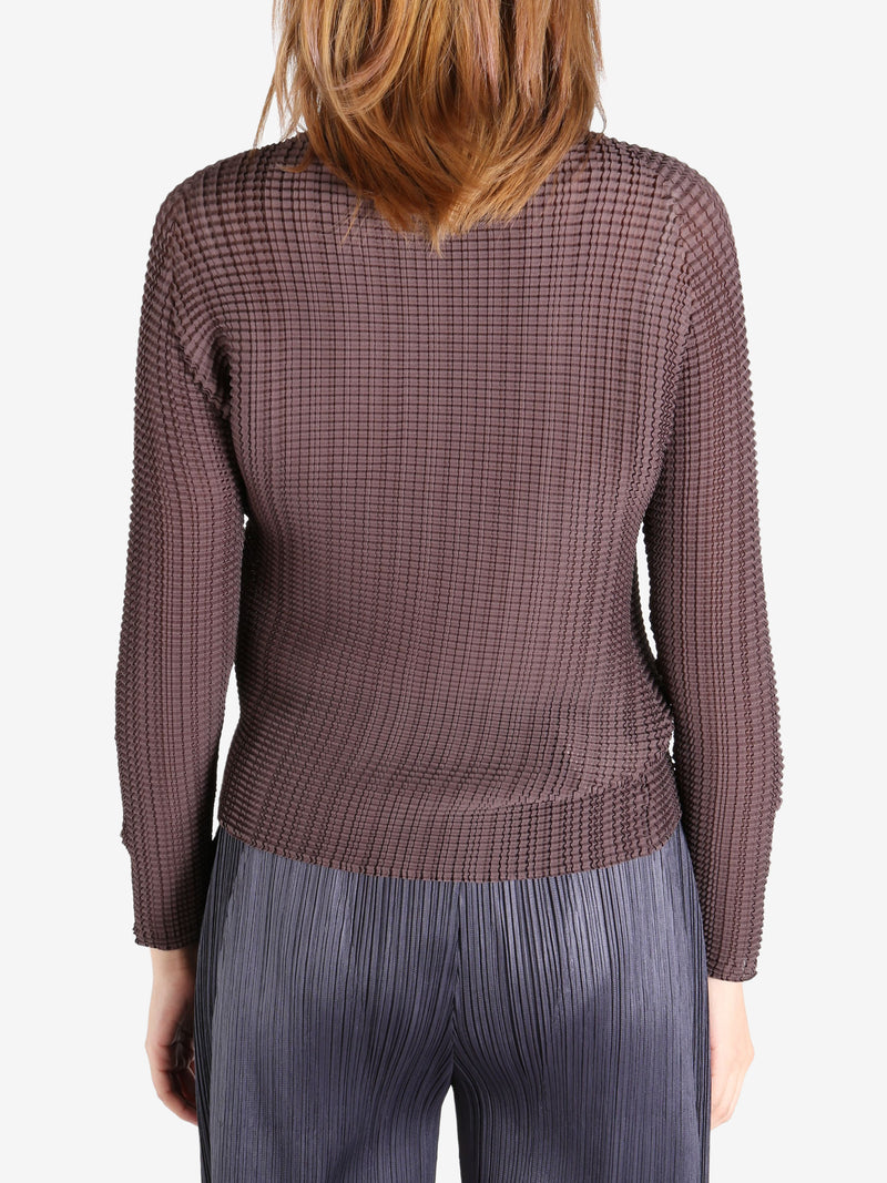 ISSEY MIYAKE - Women Wooly Pleats-56 Shirt