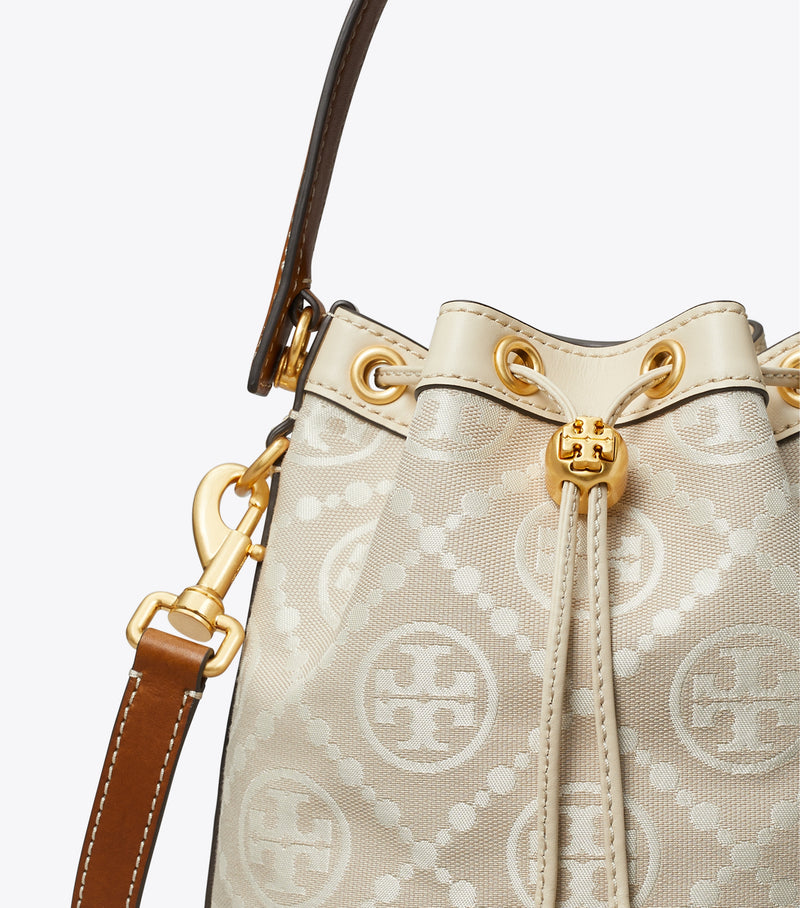 TORY BURCH - Women T Monogram Embossed-logo Bucket Bag