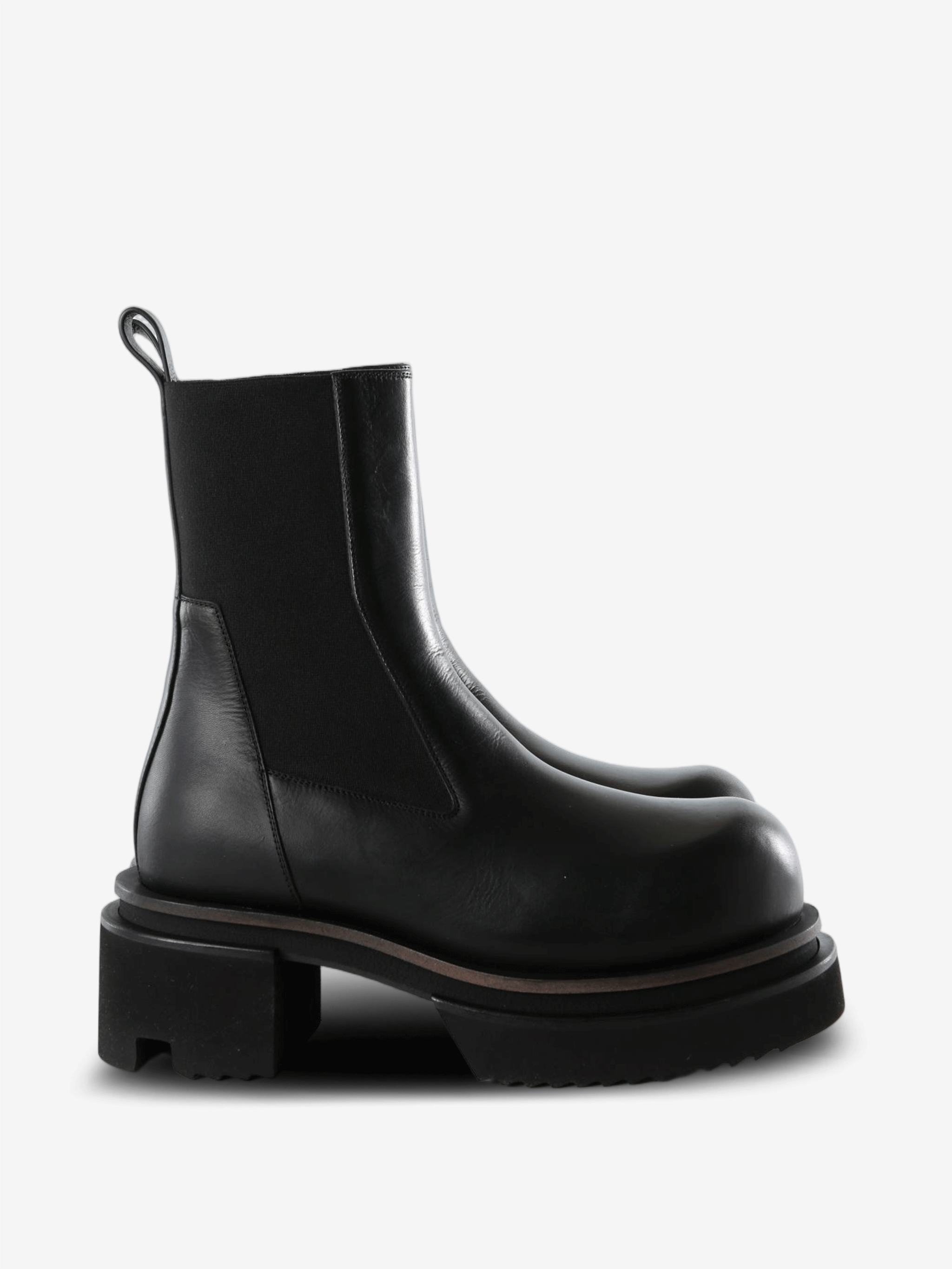 Black boots, front view