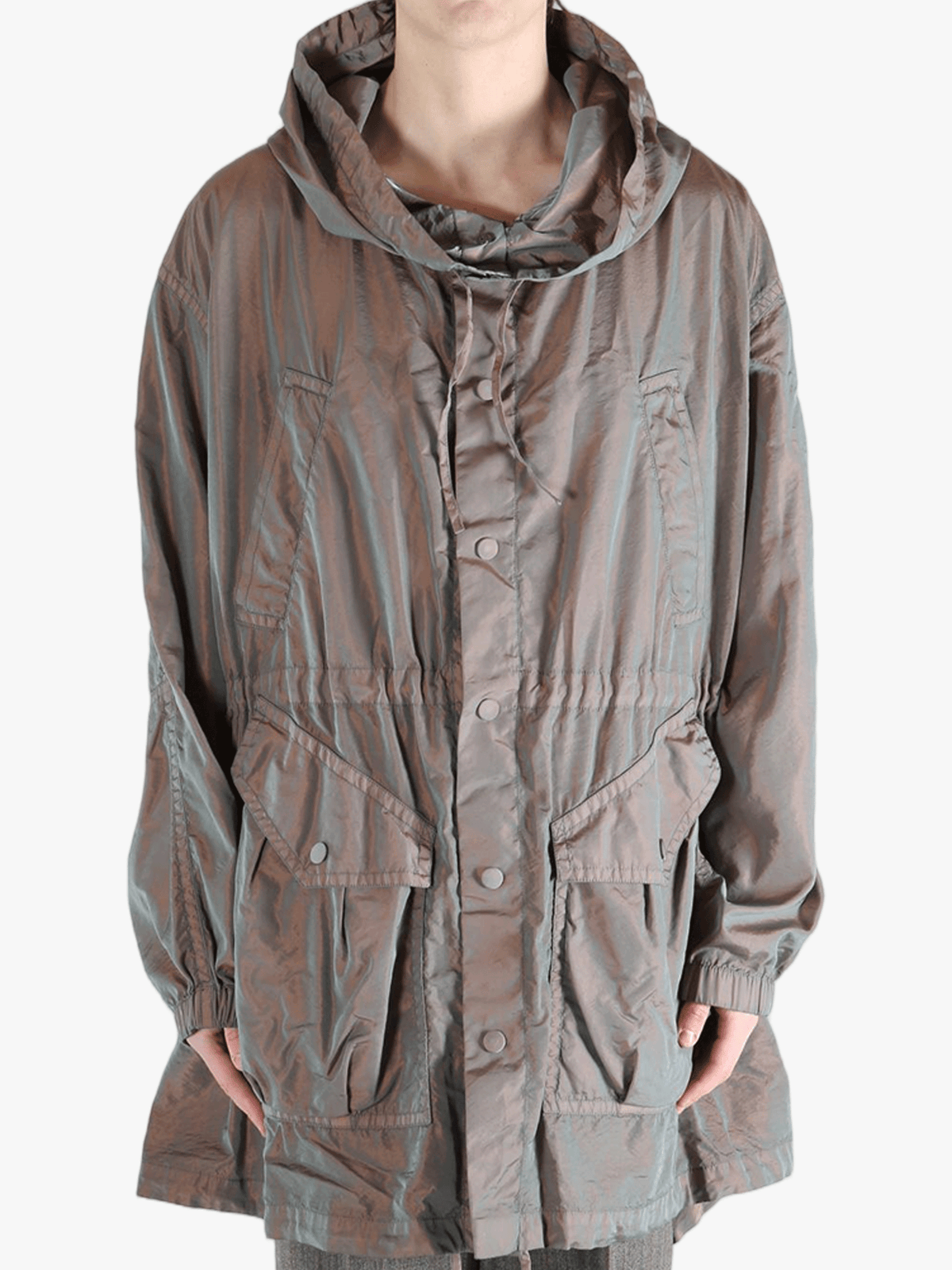 DRIES VAN NOTEN ノーカラージャケット シルバー系 DRIES VAN NOTEN - Men Changeant Overdye Jacket – Atelier New York