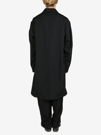 YOHJI YAMAMOTO POUR HOMME - Men Long Wool Snap Pocket Jacket