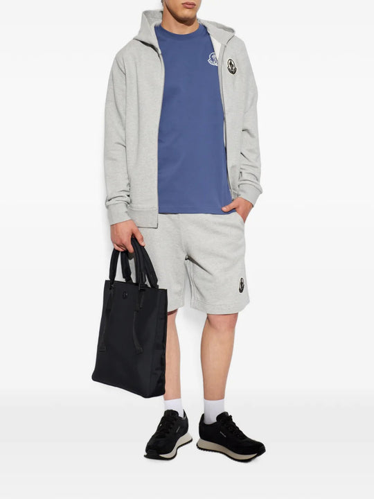 Grey pants, full body view