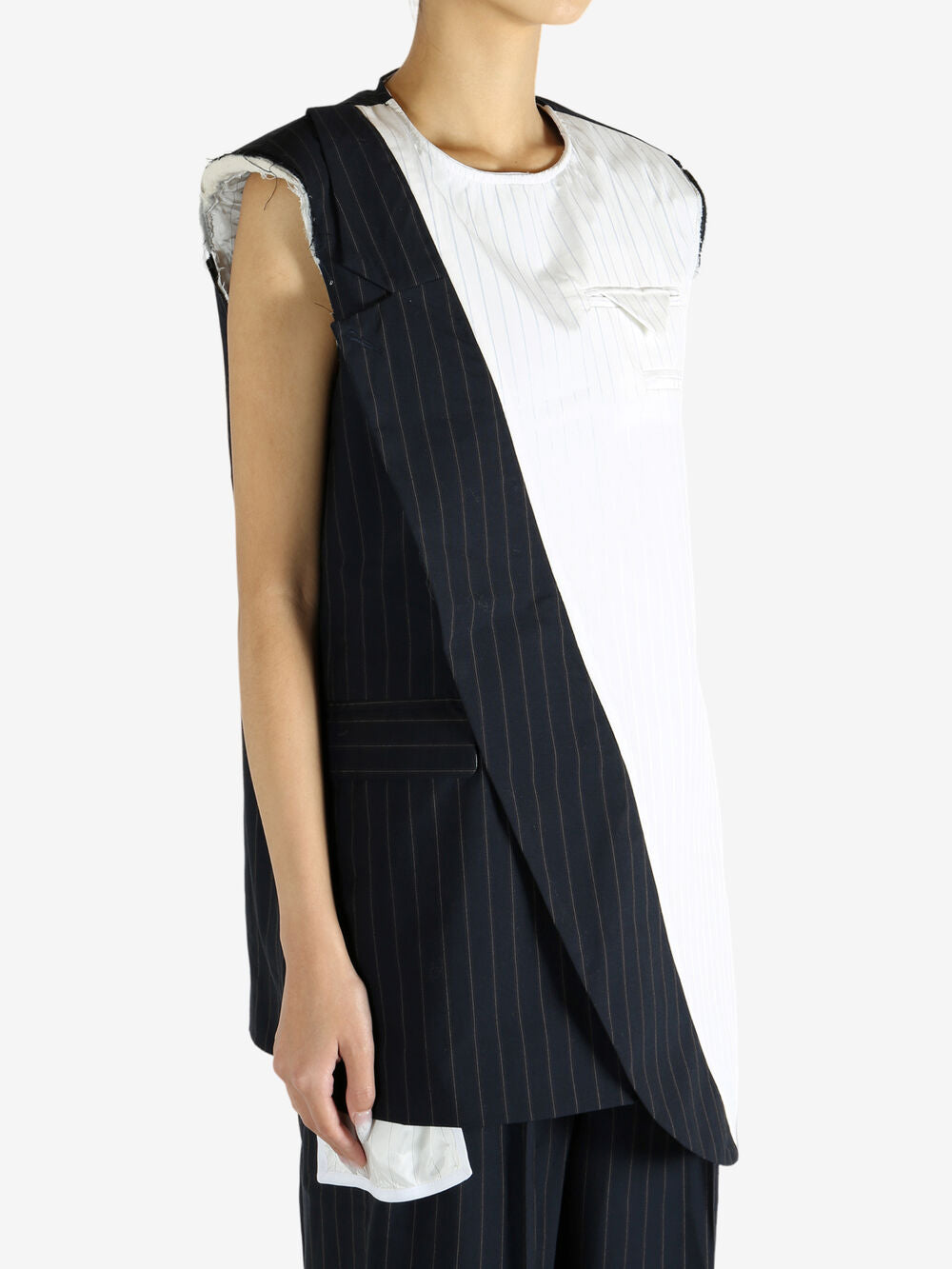 Navy dress worn by a person, showing the dress' fit