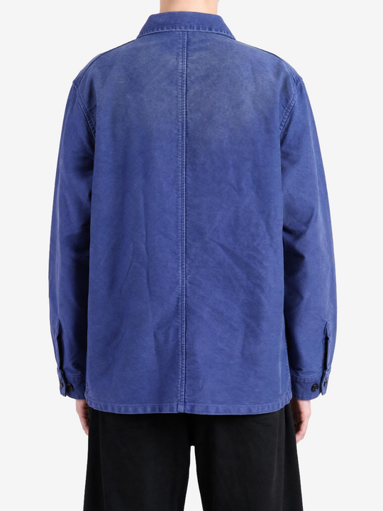 Blue jacket, full body view