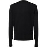 Black knitwear, back view