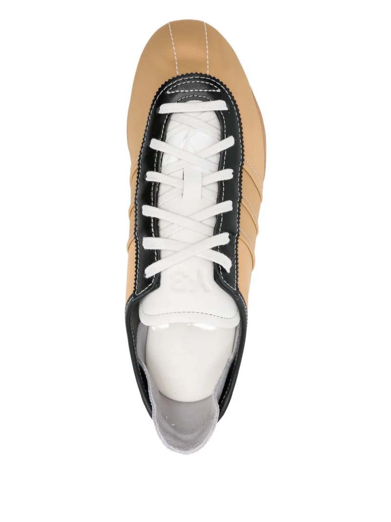 Brown sneakers, top view