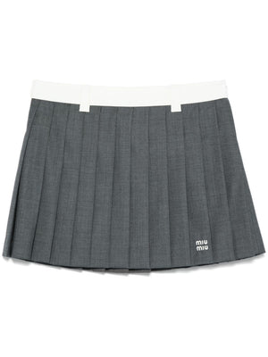 MIU MIU - Women Pleated Mini Skirt