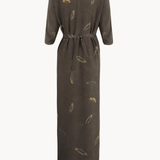 Brown dress, back view