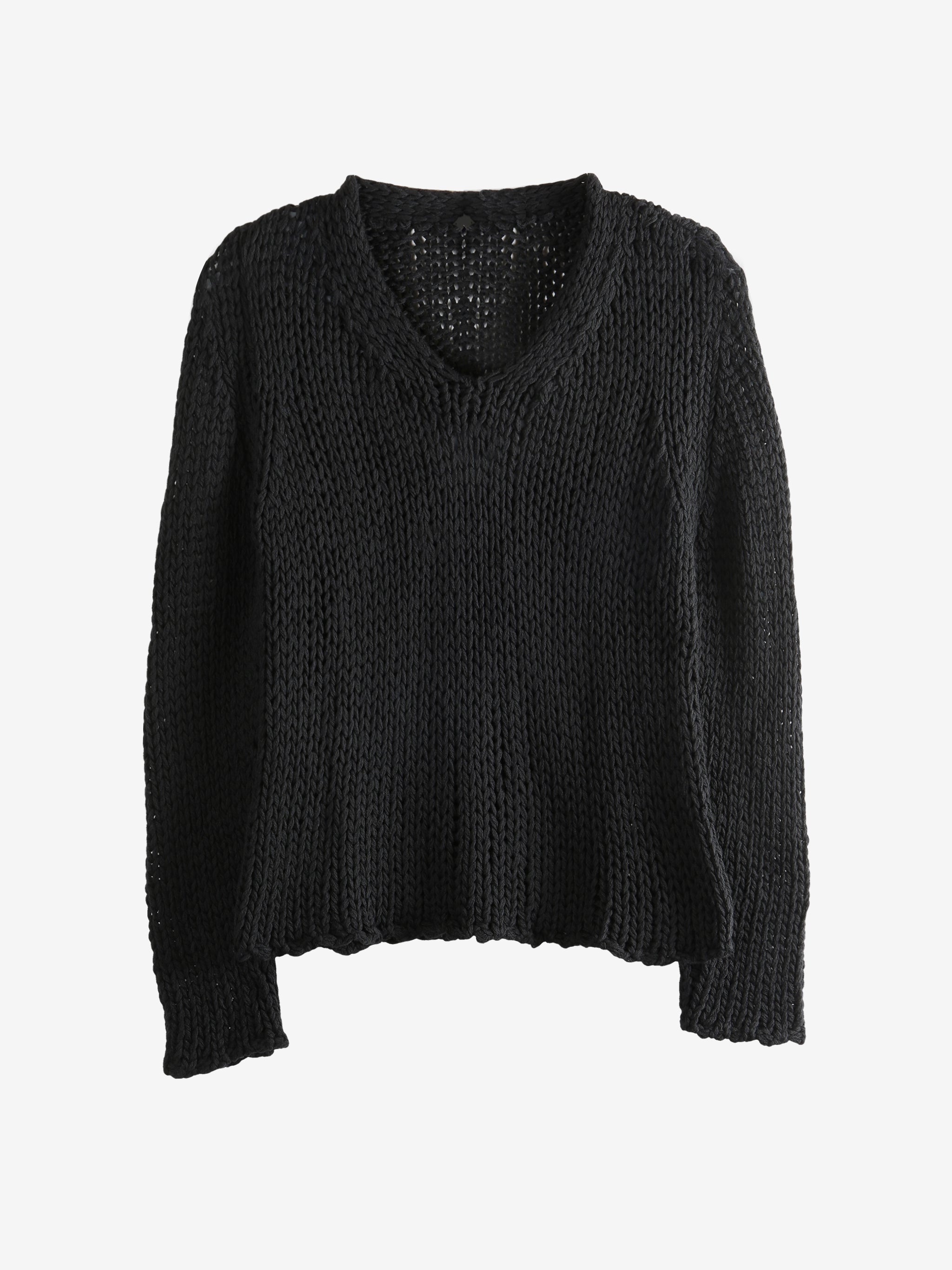 Black sweater, front view