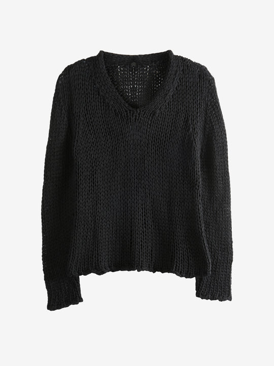 Black sweater, front view