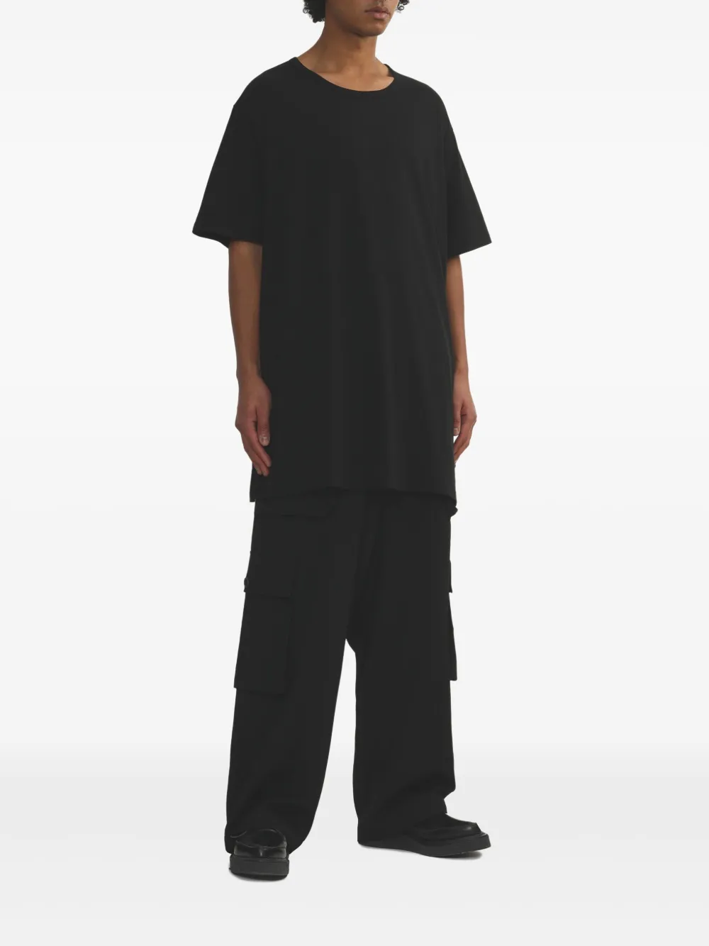 YOHJI YAMAMOTO POUR HOMME - Men Wool Gabardine Pocket Detail Pants