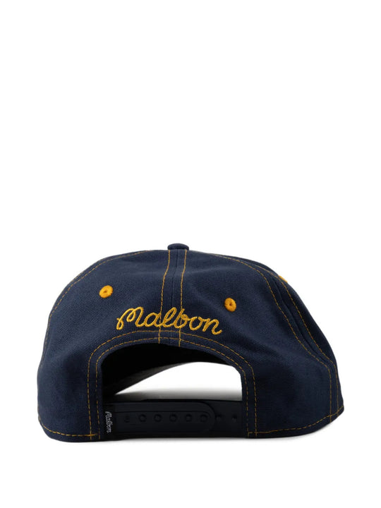 Navy hat, back view