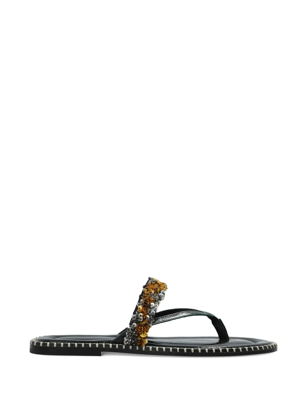 green sandals,front view