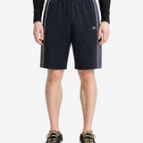 Navy shorts, full body view
