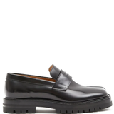 Black loafer, front view
