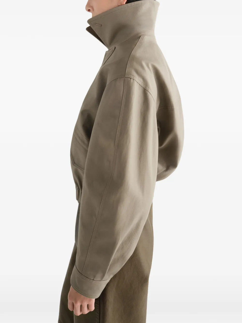 Tan jacket, front view