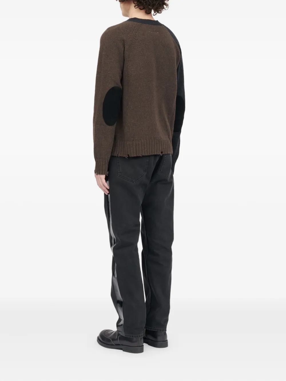 Black cardigan, full body view