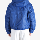 Blue jacket, full body view