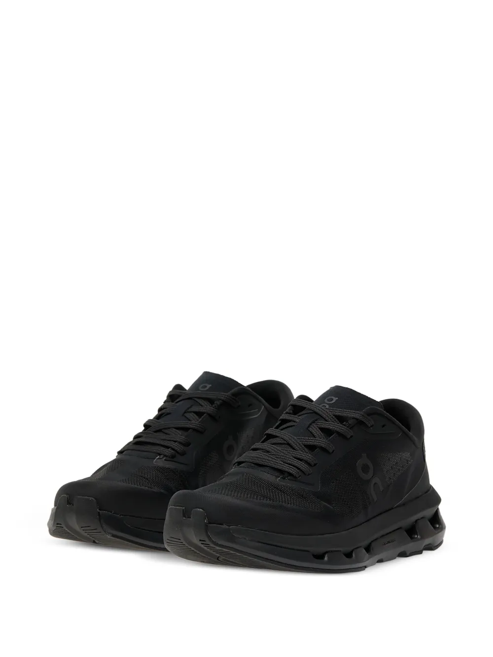 black sneakers, side view