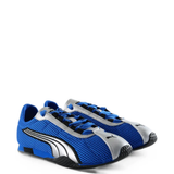 Blue sneakers, side view