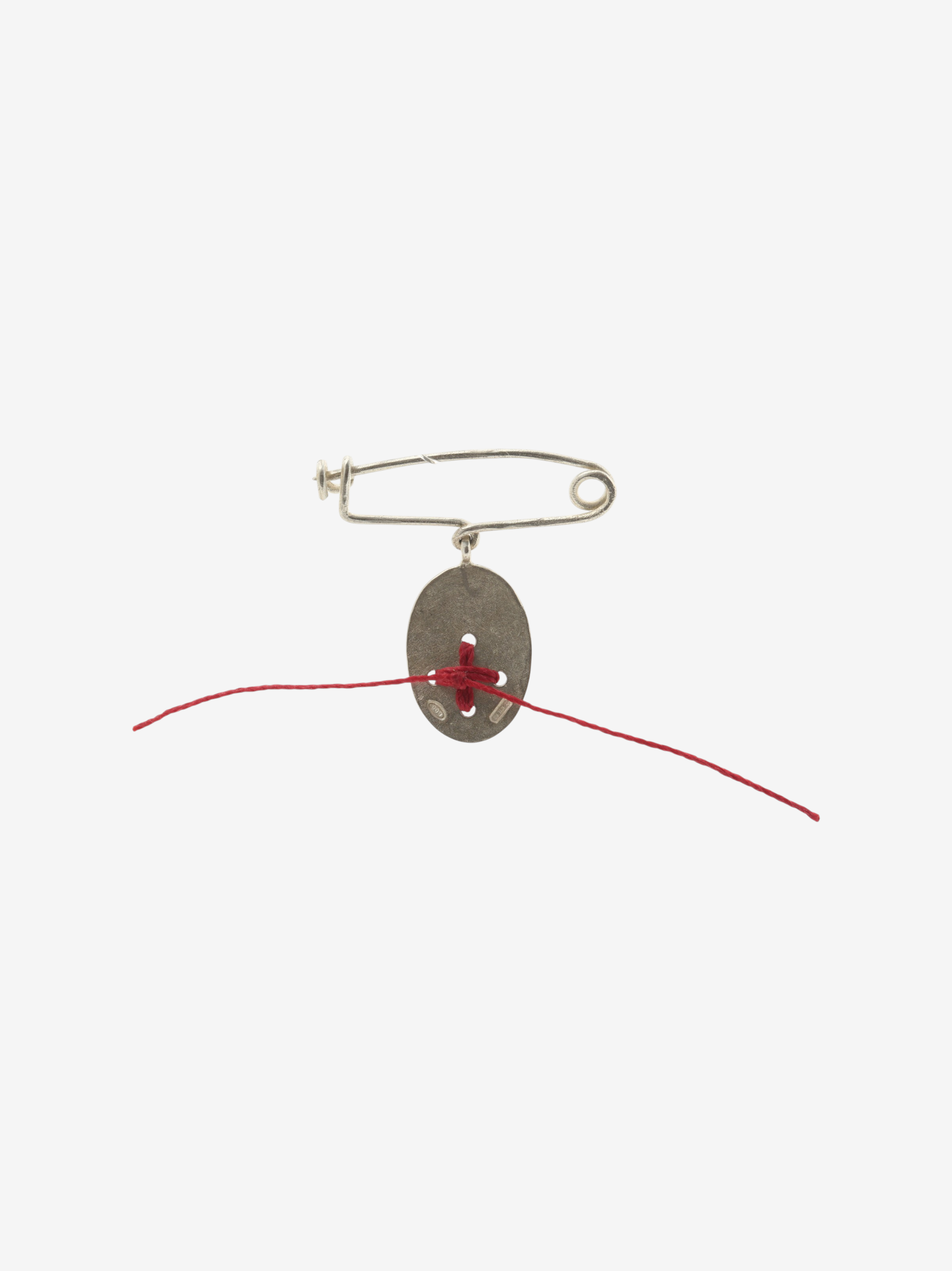 Red accessories, front view