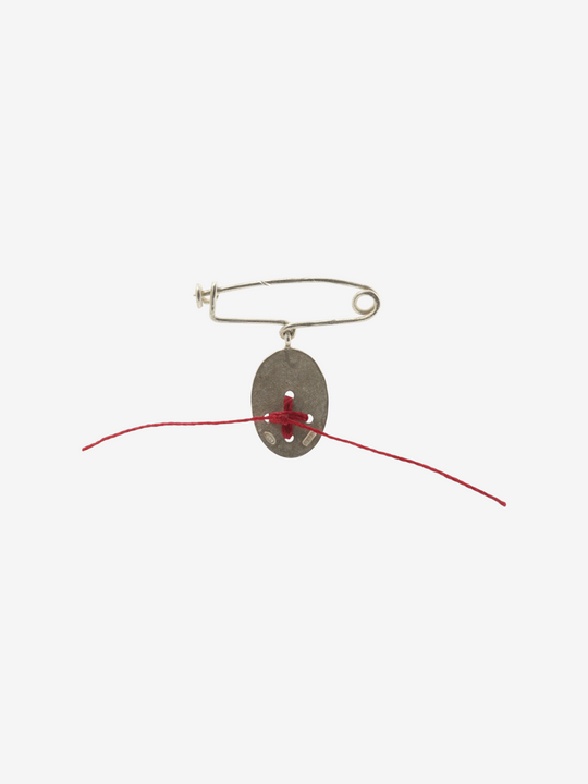 Red accessories, front view