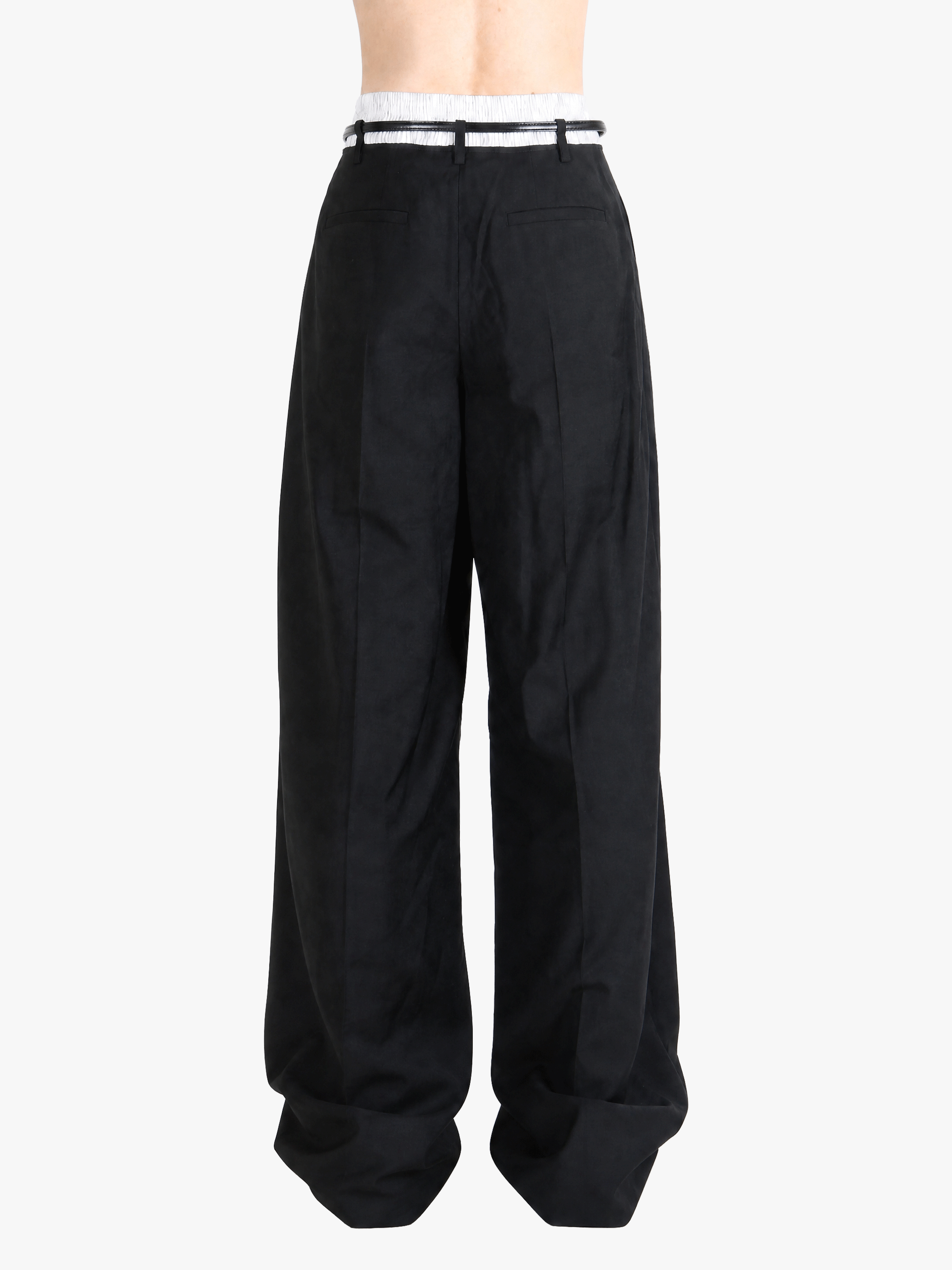 Black pants, full body view