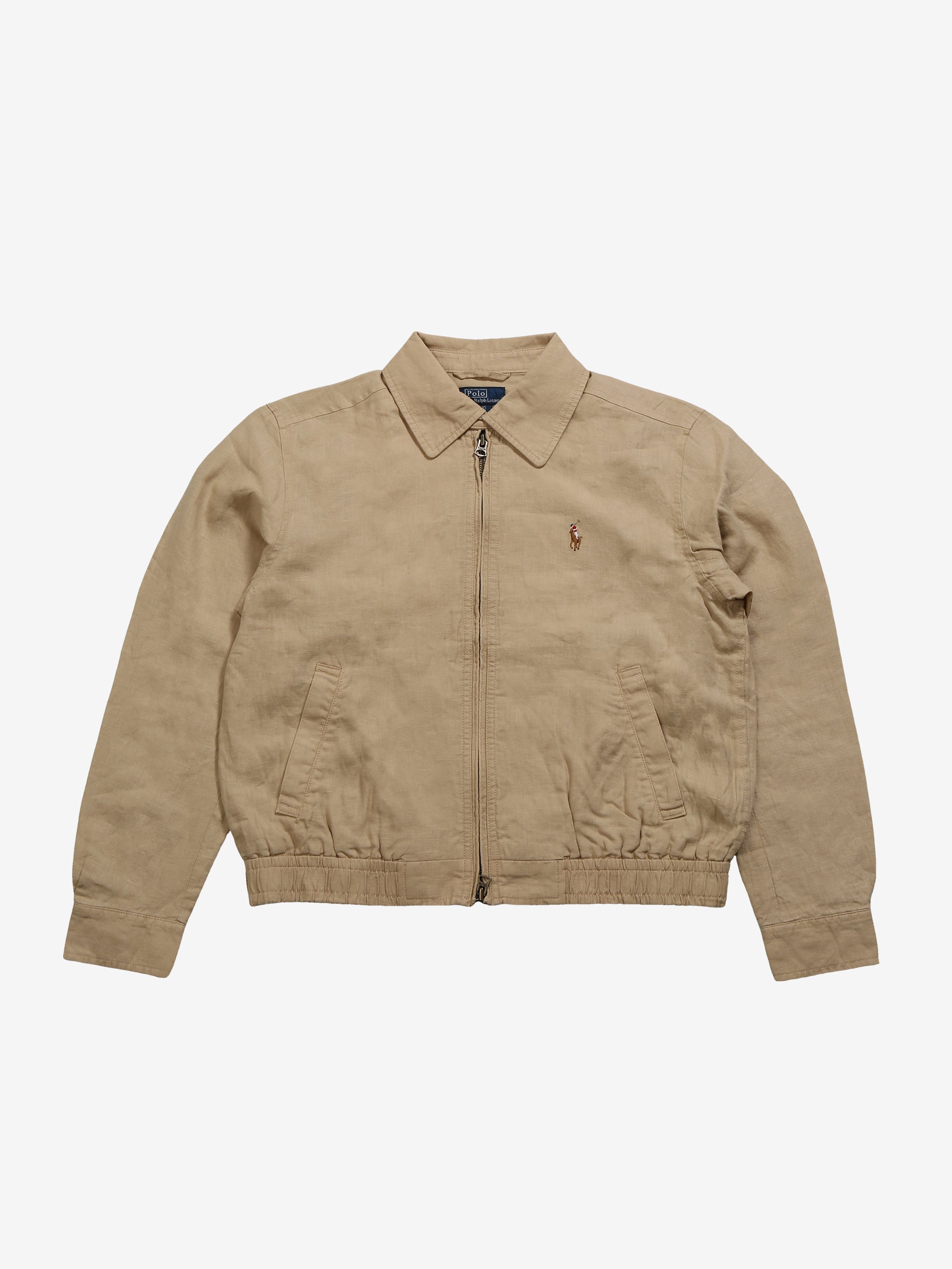 Tan jacket, front view