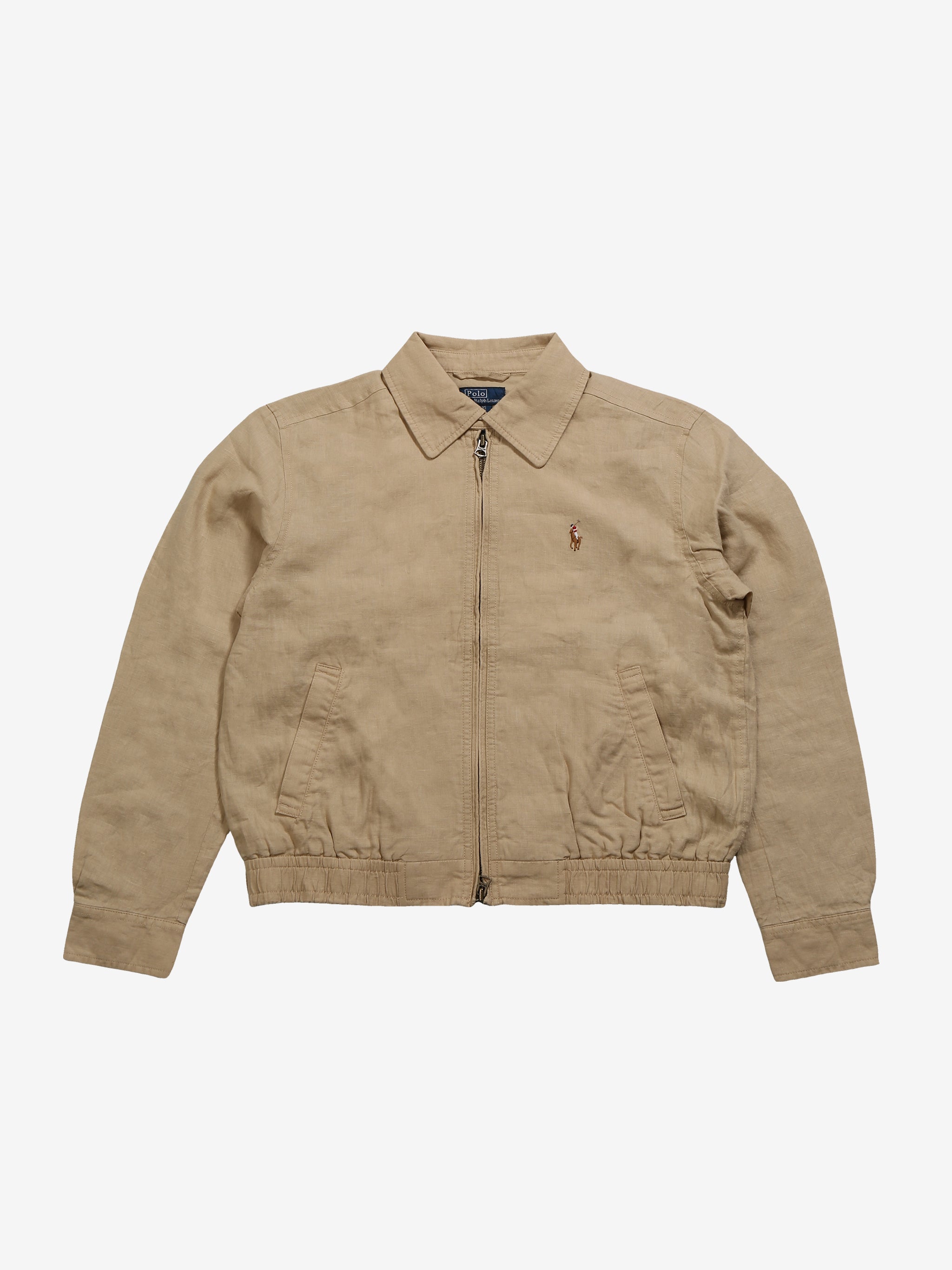 Tan jacket, front view