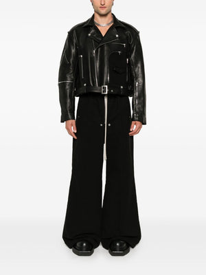 RICK OWENS - Men Giacca Pelle Cropped Jumbo Bauhaus Stooges Jacket