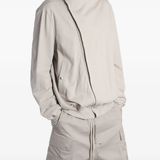 Grey t-shirt worn by a person, showing the t-shirt fit