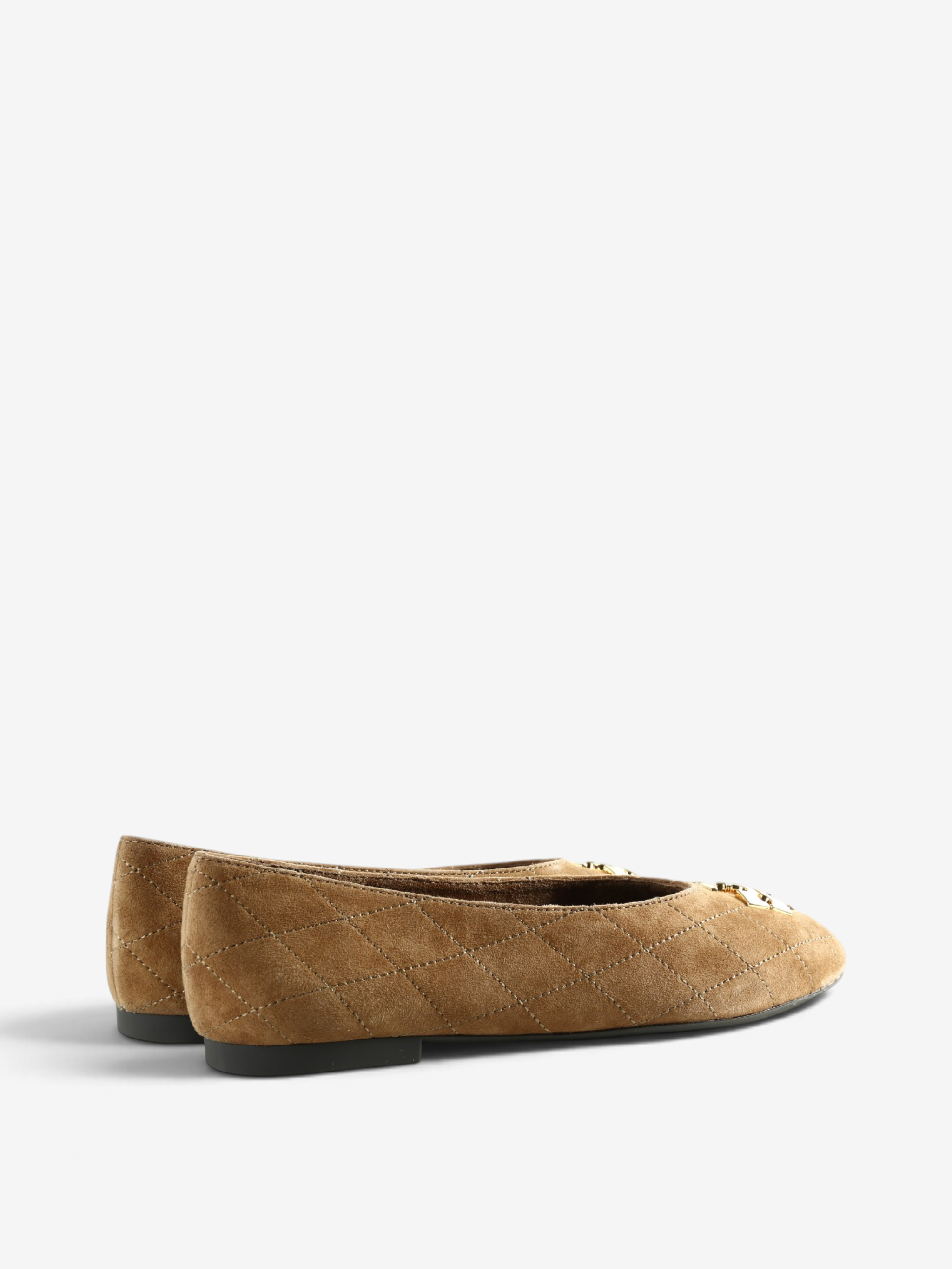 Tan shoes, front view