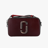 Burgundy bag, front view
