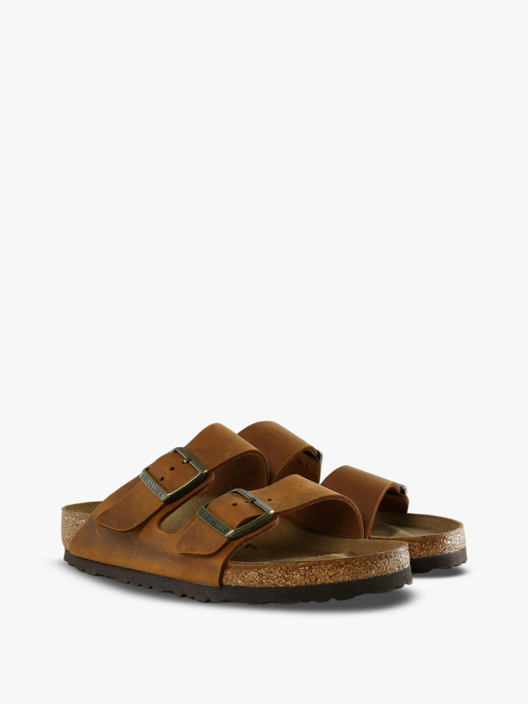 Brown sandals, front view