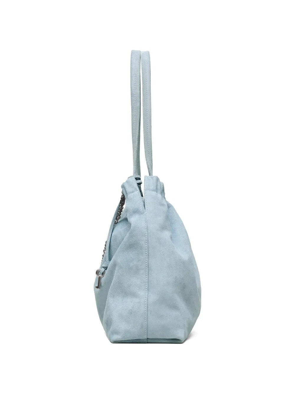 Blue bags, side view
