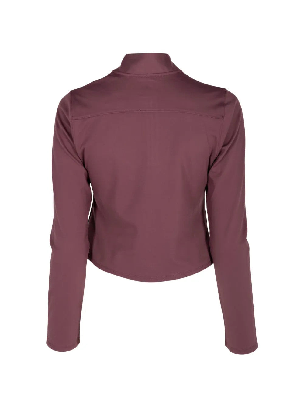 Burgundy jacket, back view