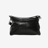 Black leather handbag,back view
