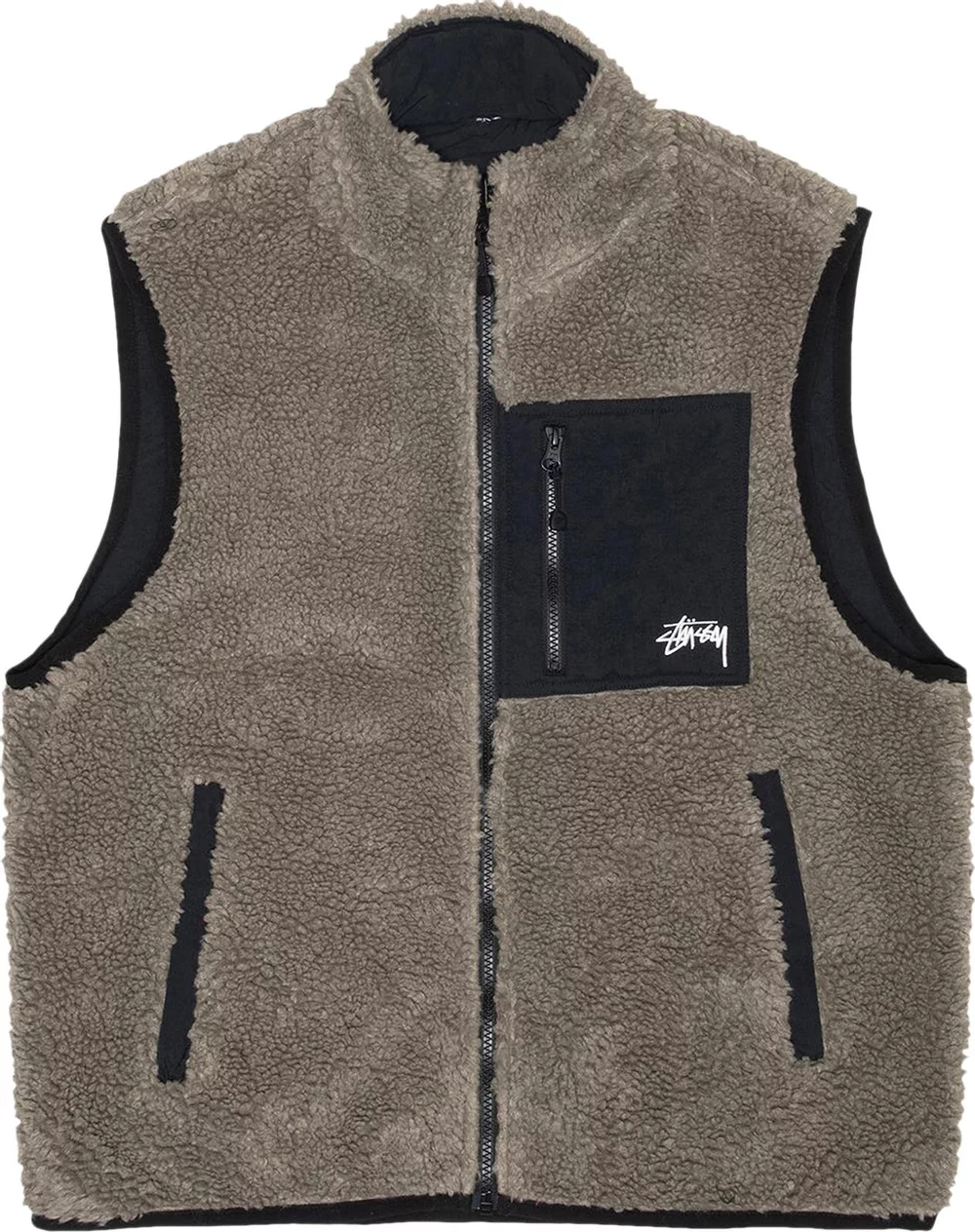 STUSSY - Men Sherpa Reversible Vest